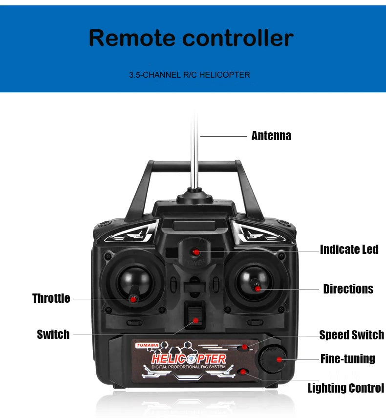 80cm Large 3.5CH RC Helicopter – Extra Durable Remote Control Aircraft for Kids & Outdoor Use