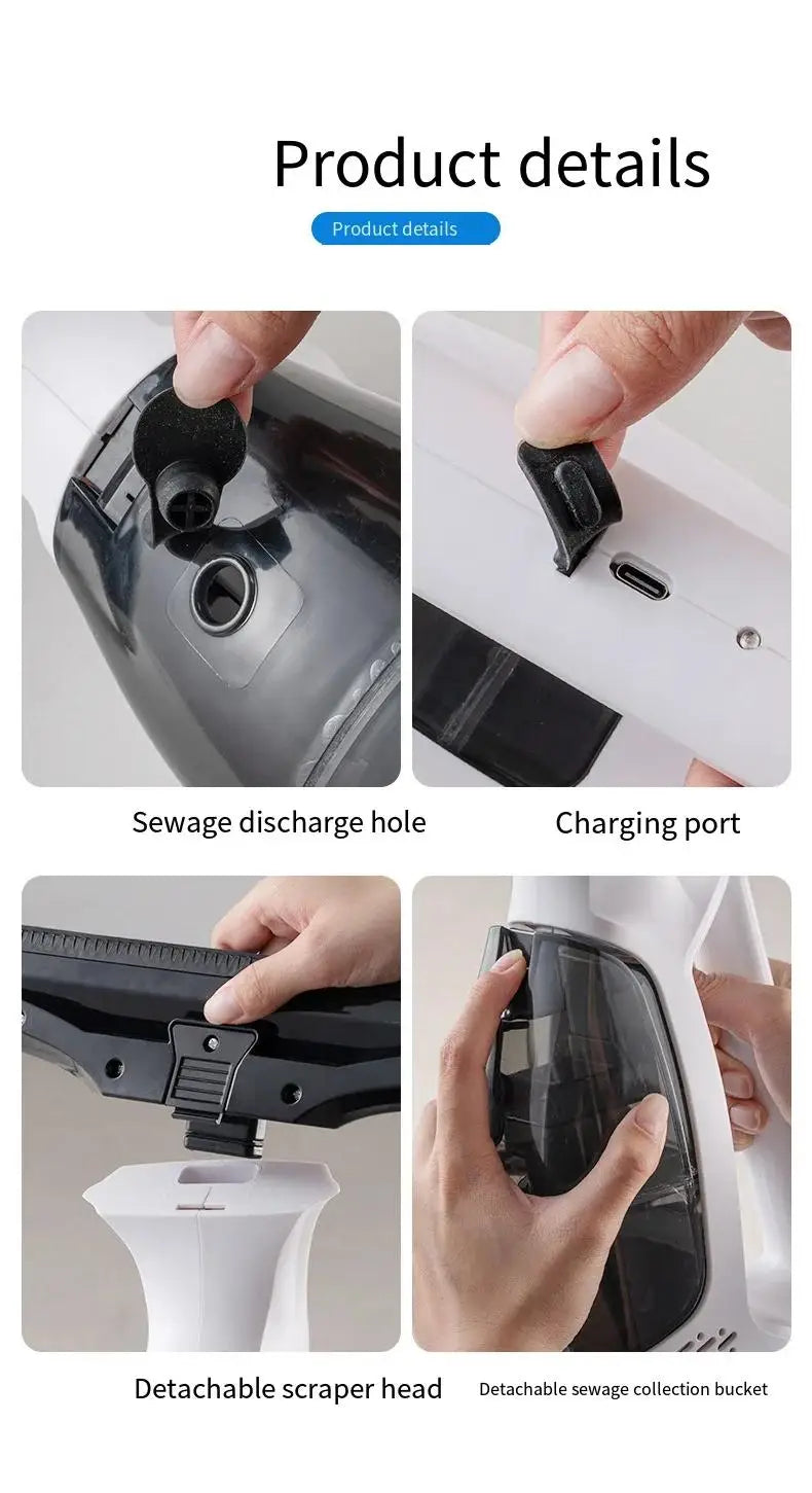 Cordless Electric Window Cleaner Machine – Rechargeable Automatic Portable Glass Cleaning Tool