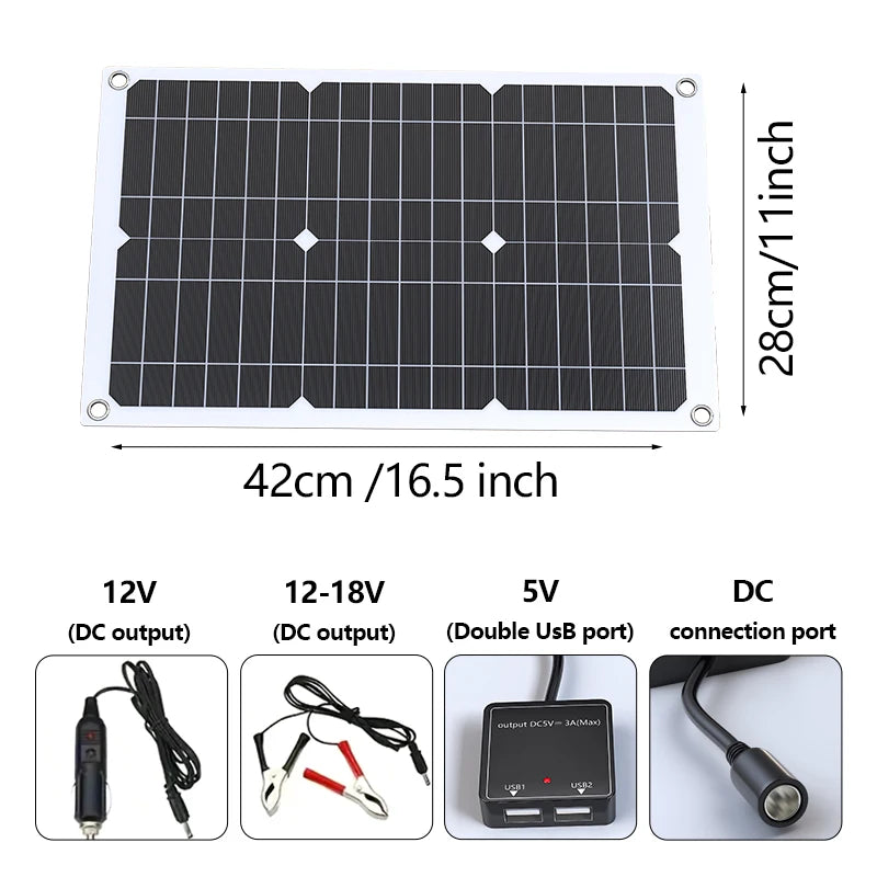 4000W Portable Solar Panel Kit – 110V/220V Inverter & 100A Controller for RV, Camping & Off-Grid
