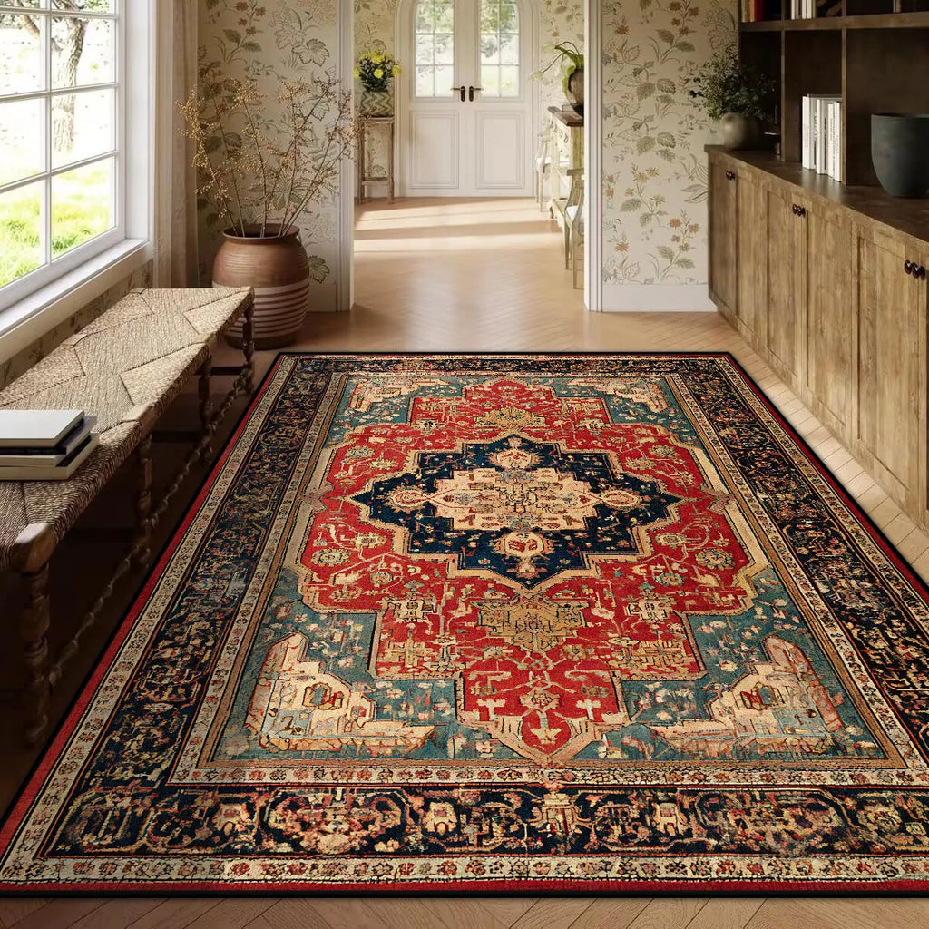 Persian Red Luxury Carpet – Non-Slip Large Area Rug for Living Room & Bedroom
