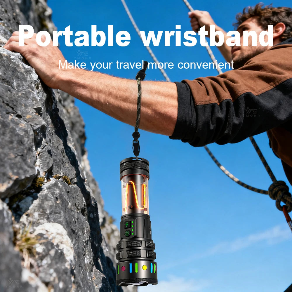 High Power White Laser Flashlight – Rechargeable Zoomable Waterproof Tactical Lantern