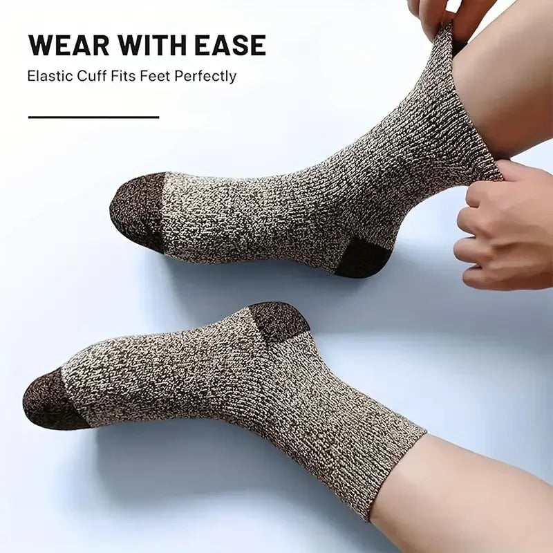 Thick Winter Hiking Socks, 5 Pairs