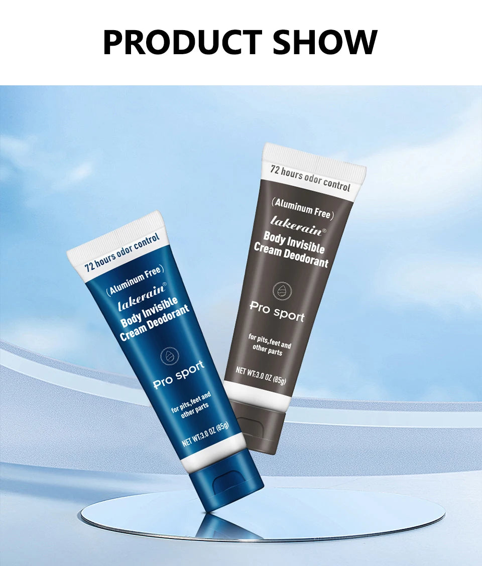 72h Invisible Deodorant Cream for Men 85g – Aluminum-Free