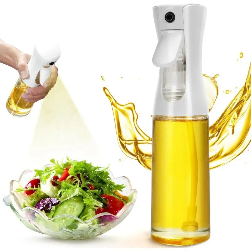 Spray Less. Cook Better. — Reusable Oil Mist Spray Bottle | Food Grade, Olive Oil & Vinegar Dispenser, 200/300/500ml, Black & White