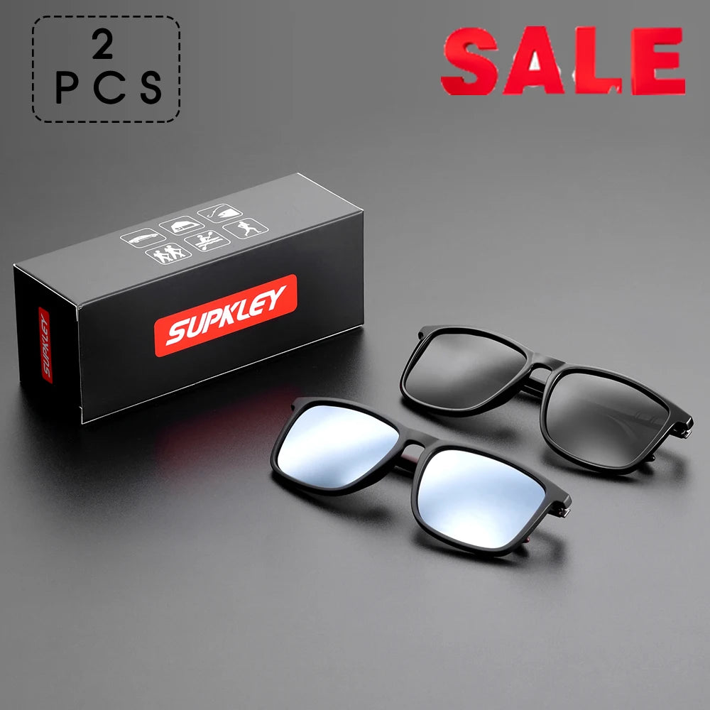 SUPKLEY Men's Polarized Square Sports Sunglasses