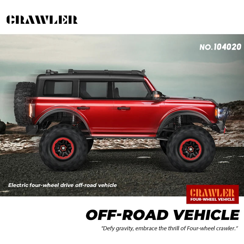 WLtoys 104020 1/10 Scale Professional 4WD RC Off-Road Crawler – 45 Min Runtime Upgrade