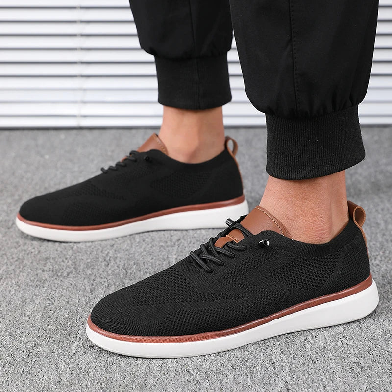 Men's Air Mesh Lace-Up Walking Shoes