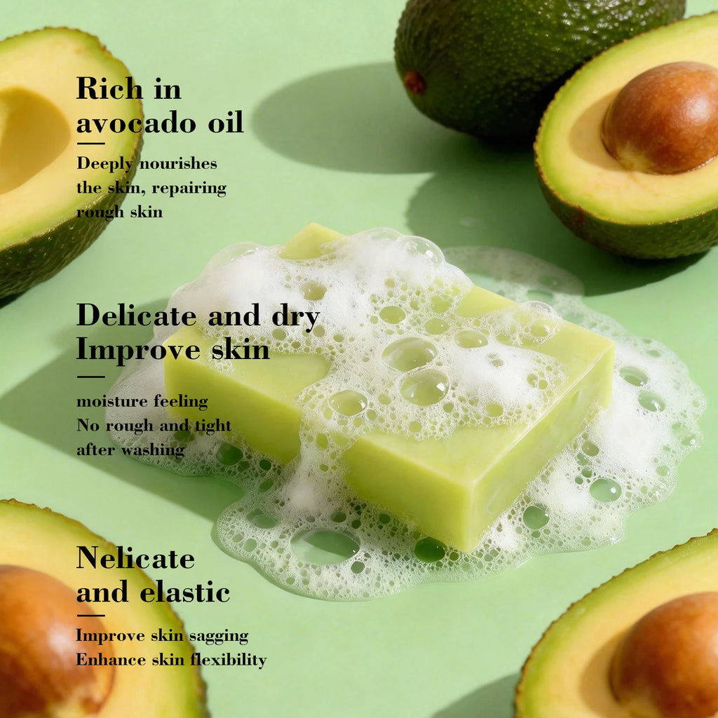 Organic Avocado Extract Soap Bar – Hydrating, Brightening & Skin Repair for Face & Body