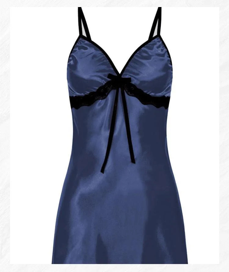 Women's Lace Suspender Nightgown | Sleeveless V-Neck Pajama Dress Multi-Color