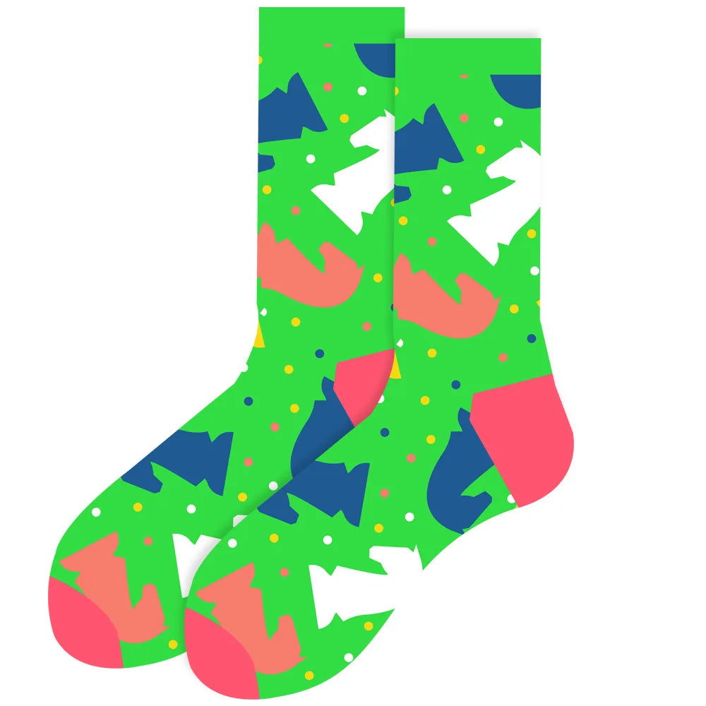 Women's Animal Print Socks – Cotton-Blend Crew