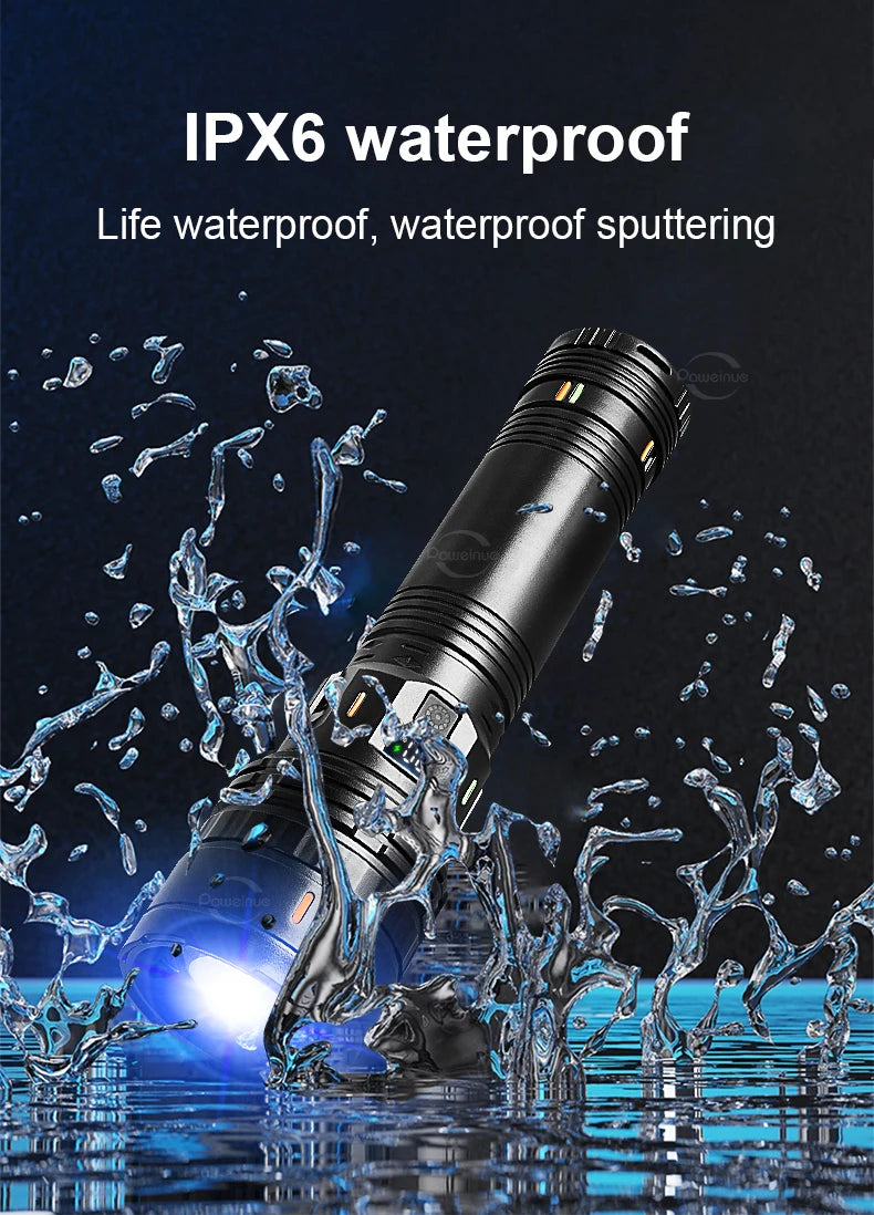 Ultra Bright Long Range LED Tactical Flashlight – Rechargeable Portable Camping Lantern
