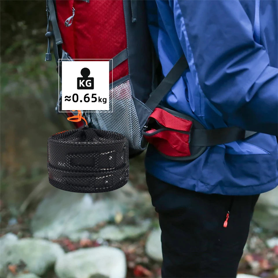 PACOONE Camping Cookware Set — Portable Outdoor Pot, Pan, Kettle & Tableware Kit