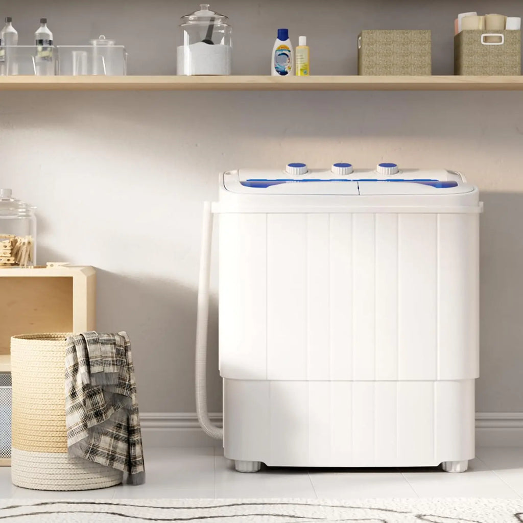 Portable Washing Machine 18 Lbs | Twin Tub Washer & Dryer Combo, Soaking Function, High Efficiency, Apartment, Dorm & RV