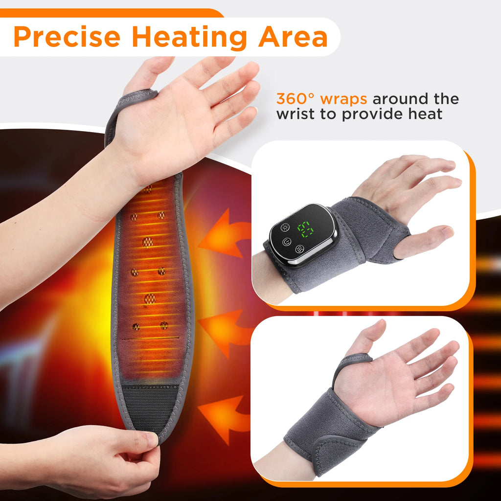 Electric Heating Wrist Massager – Vibration Relief for Carpal Tunnel & Fatigue