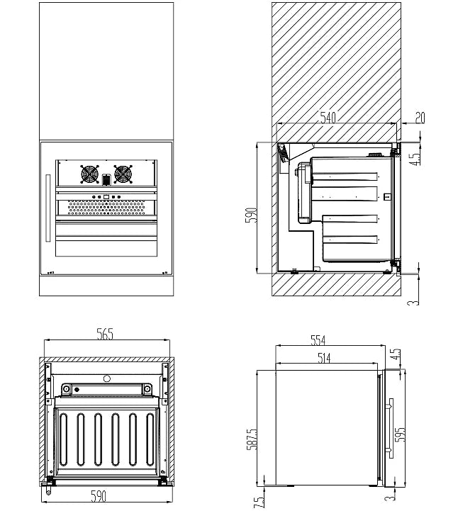 High-End Electric Wine Cooler — Full Glass Door Wine Fridge for 30 Bottles, Premium Wine Refrigerator
