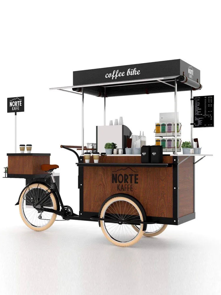 Custom Commercial Ice Cooler Cart Tricycle – Stainless Steel Freezer Bicycle for Snacks & Candy