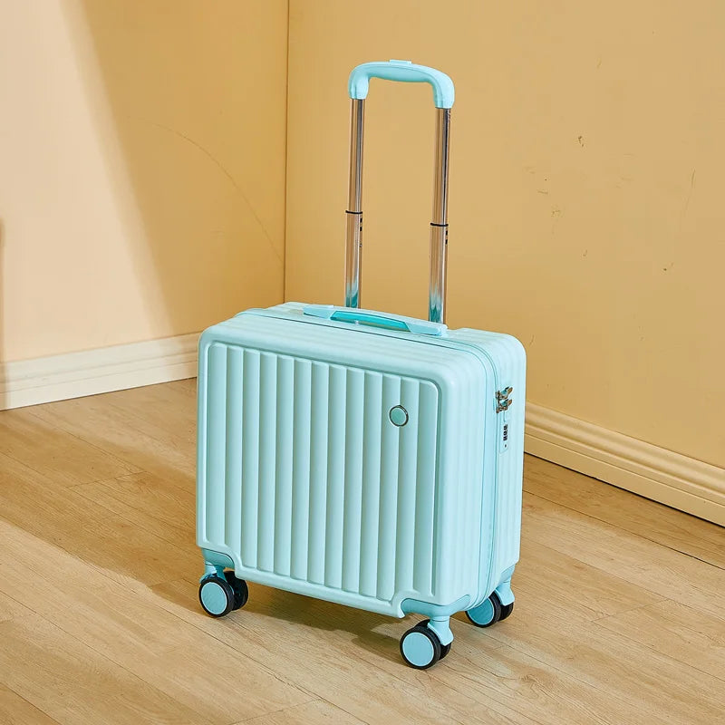 18-Inch Carry-On Luggage – Cute ABS Hardside Suitcase with Password Lock & Silent Spinner Wheels
