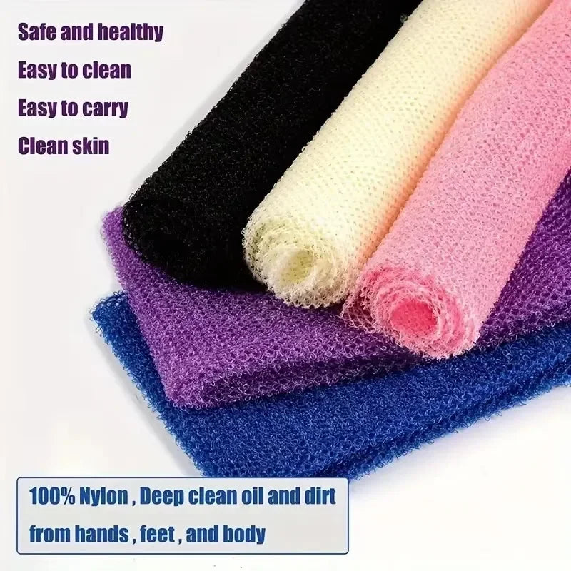 Exfoliating African Net Bath Sponge – Double-Sided Loofah Washcloth Shower Scrubber for Smooth Skin