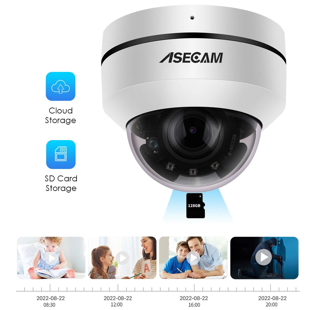 ASECAM 8MP PoE PTZ Security Camera with Optical Zoom