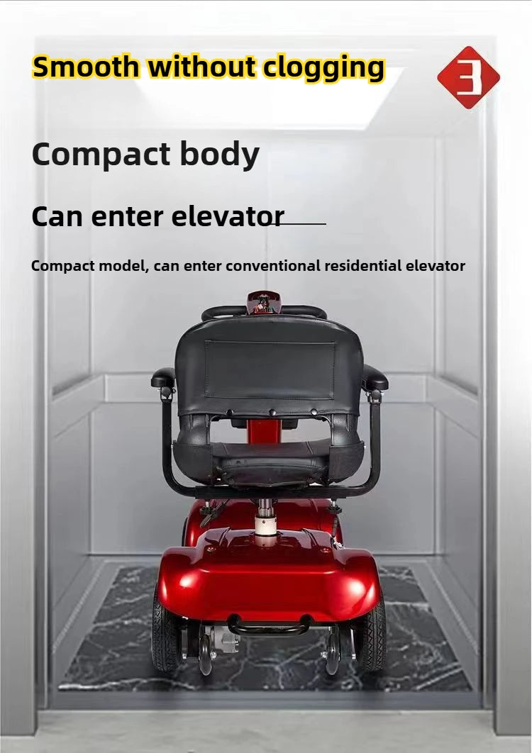 Foldable 4-Wheel Mobility Scooter – 300W, 25–50 km Range