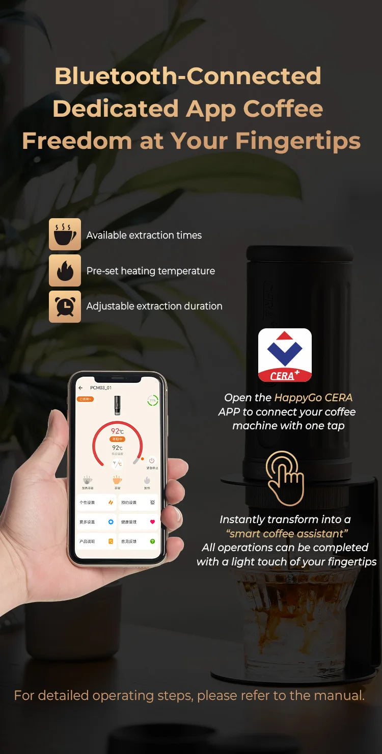 The Smartest Espresso Machine You Can Take Anywhere — IKAPE Kapo K2 | Bluetooth, 20-Bar, 13500mAh Battery, 51/58mm Portafilter