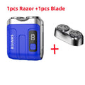 Mini Electric Smart Shaver – Digital Display, Dual Blade Rechargeable Beard Trimmer for Home & Car