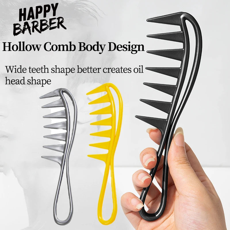 Wide Tooth Retro Oil Head Comb – Antistatic Detangling Comb for Curly & Straight Hair