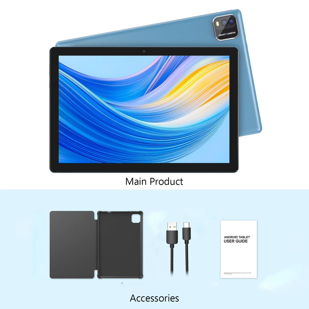 BAKEN 10.1" Android 16 Tablet – 12GB RAM, 64GB, Wi-Fi 6, 6000mAh
