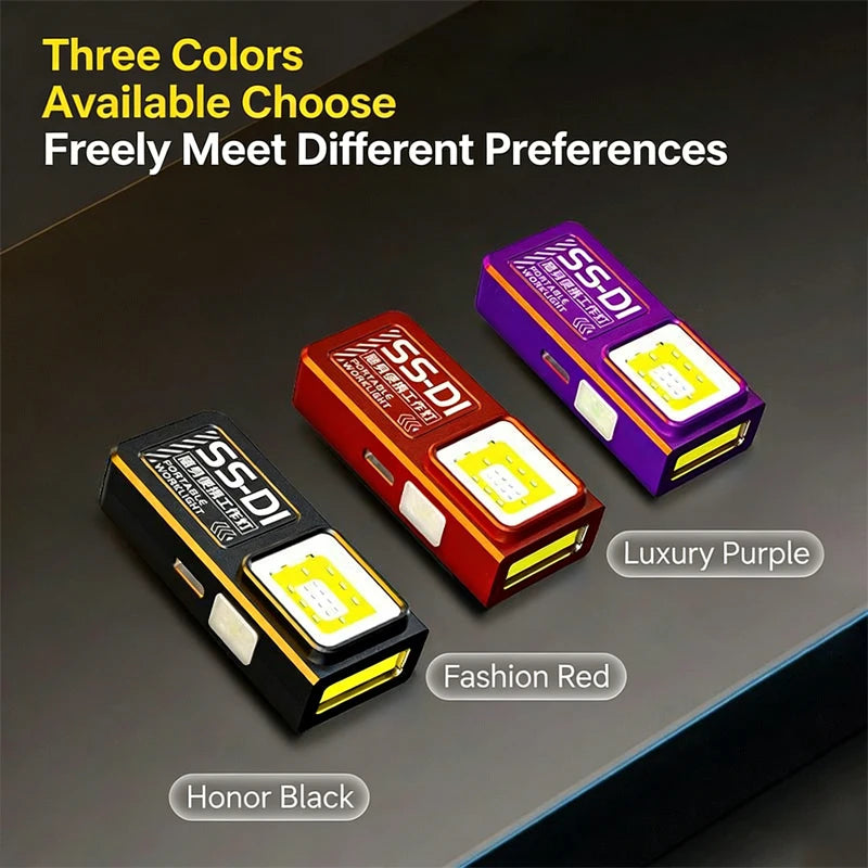 Mini COB LED Flashlight – 8 Modes, Magnetic Base, Hat Clip, USB-C Rechargeable for Camping & EDC