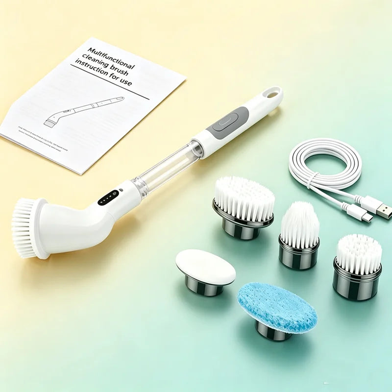 Cordless Multipurpose Spin Scrubber – Electric Cleaning Brush for Kitchen, Bathroom, Toilet & Broom