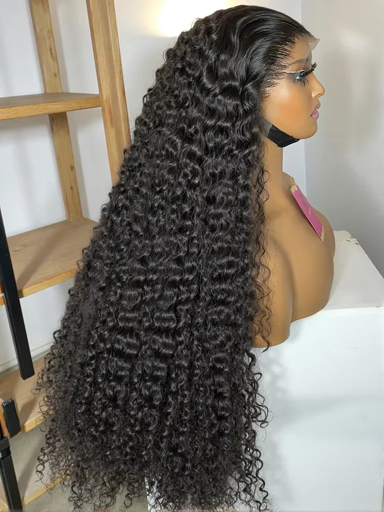 Brazilian Curly 250% Density 30 32 inch 13x6 HD Lace Front Human Hair Wigs Deep Wave 13x4 Frontal Wig Women Glueless Closure Wig