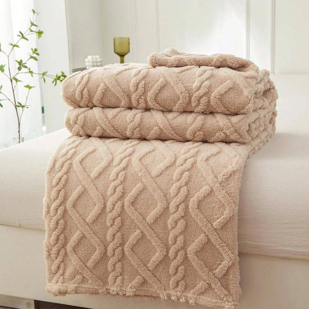 Single-Layer Coral Fleece Blanket – Lightweight Multi-Purpose Bed Cover, Sofa Cover & Nap Blanket