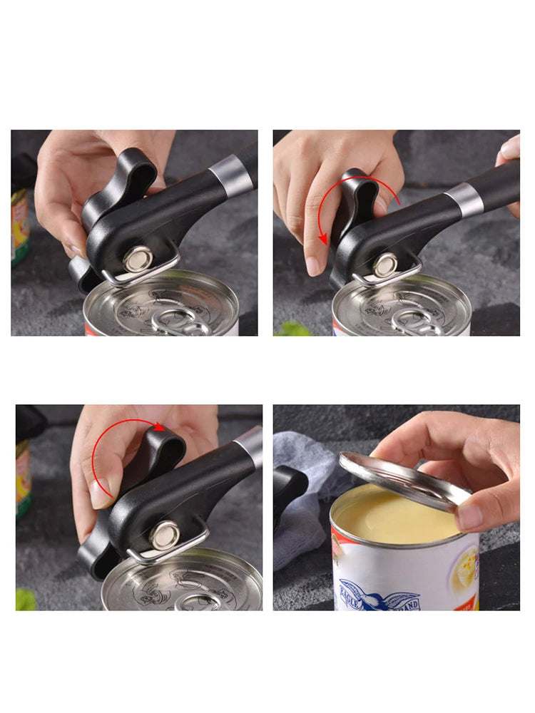 Smooth-Edge Manual Can Opener – Black