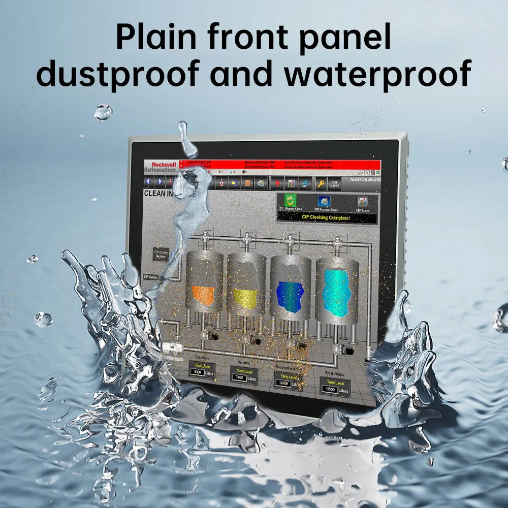 TouchWo IP65 Industrial All-in-One PC – 8" to 21.5" PCAP Touch, 1080p, Win10, Embedded/Wall Mount