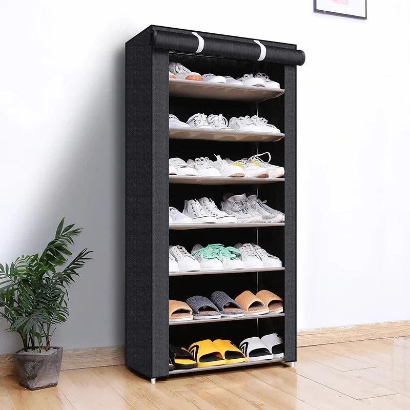 Multi-Layer Dustproof Shoe Rack Cabinet — Entryway Storage