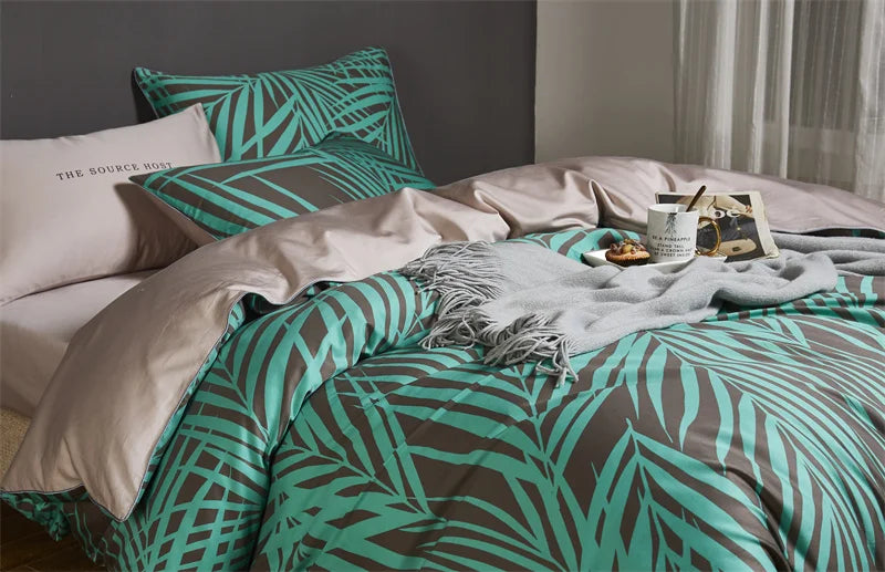 500TC Egyptian Cotton Bedding Set – 4 or 6-Piece Luxury Duvet Cover with Sheet & Pillowcases, 19 Colors