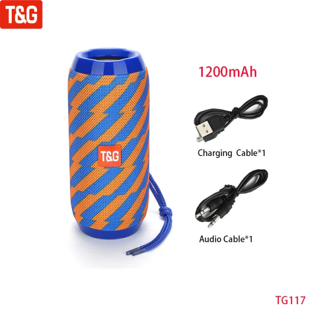 Wireless Portable Bluetooth Speaker — 360° Sound, Waterproof & Long Battery Life