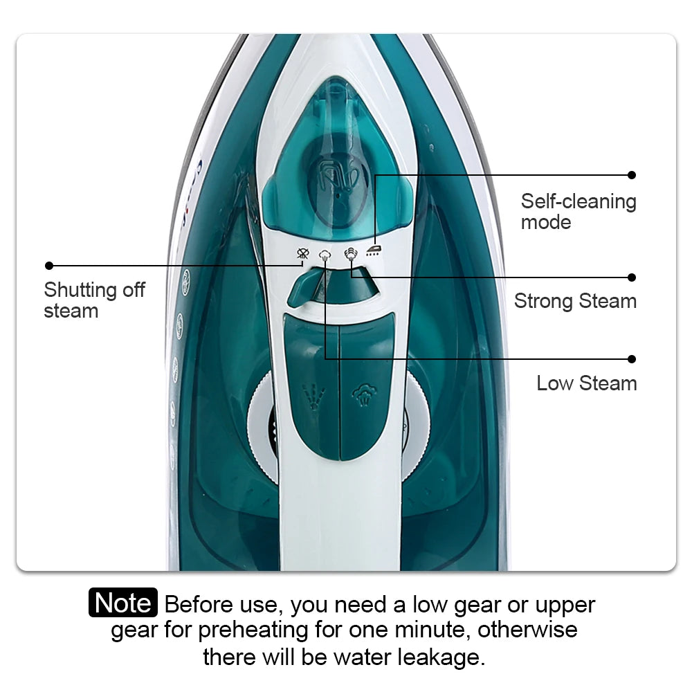 Portable Mini Steam Iron & Garment Steamer — Adjustable Ceramic Soleplate (v2)