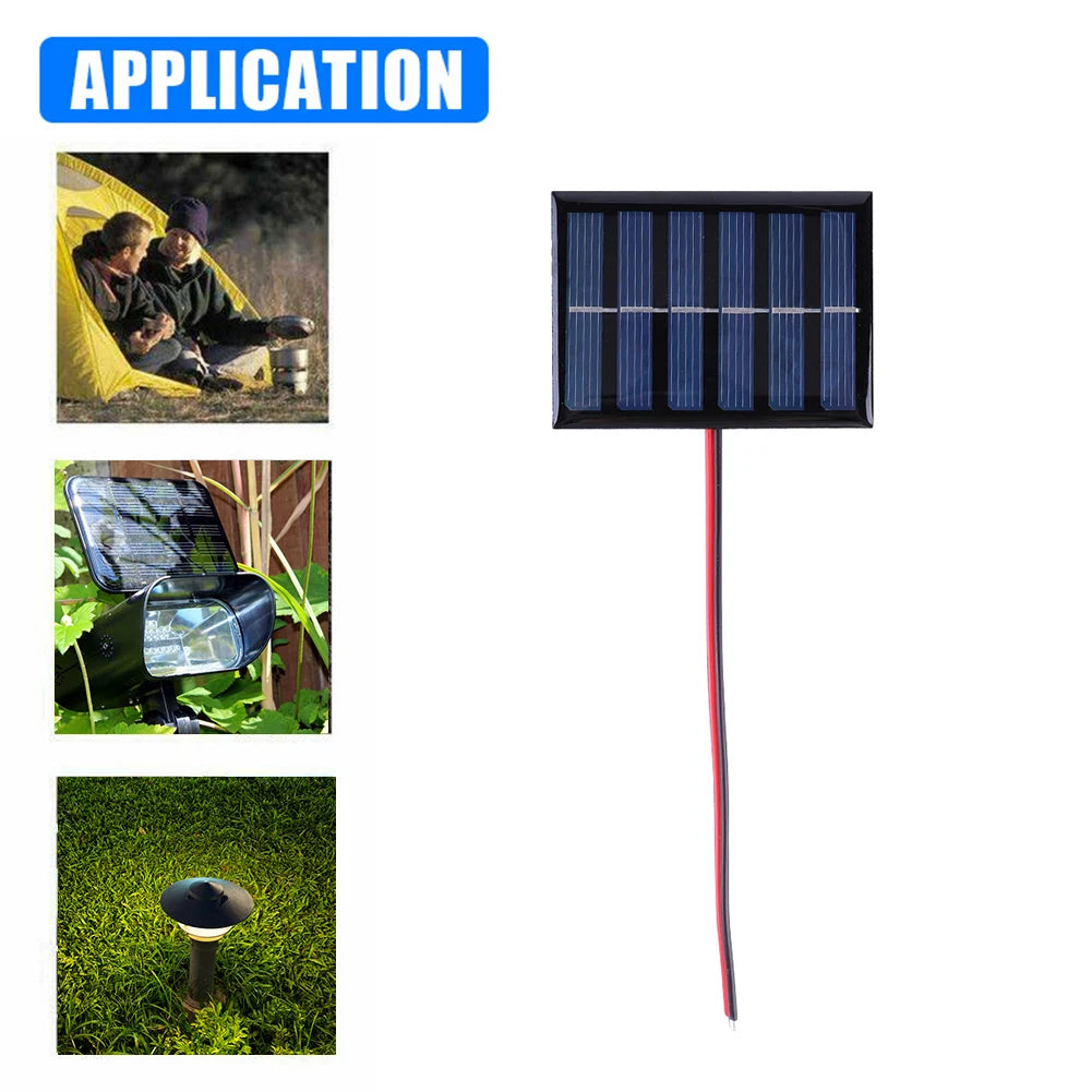 Mini Polysilicon Solar Panel Module – 0.3W to 5W DIY Solar Battery Charger for Garden Lights & Pumps