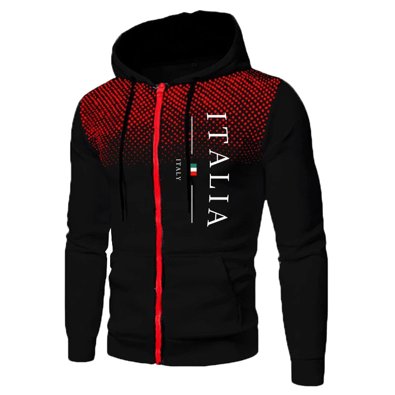 Men's Zipper Hoodie & Sweatpants Set – Urban Casual Sporty Daily Training Tracksuit