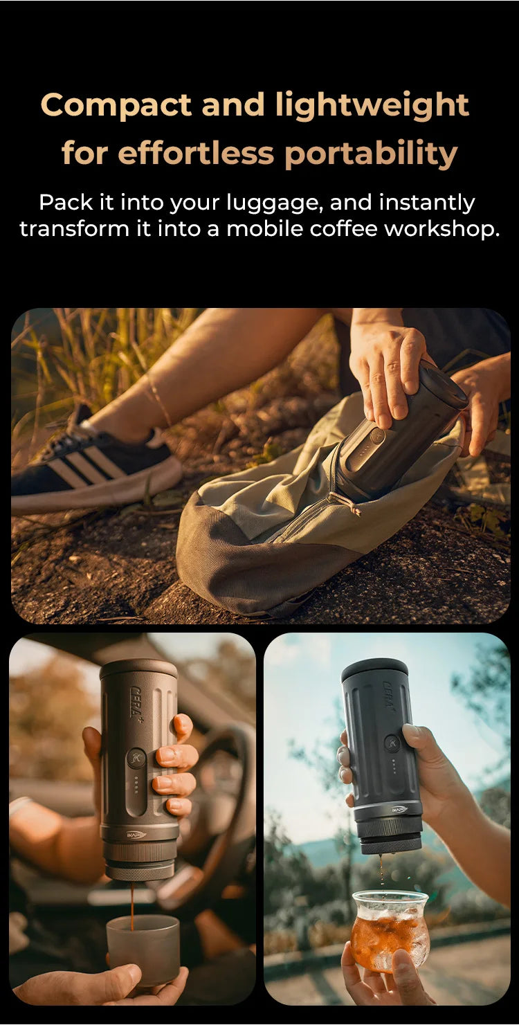 The Smartest Espresso Machine You Can Take Anywhere — IKAPE Kapo K2 | Bluetooth, 20-Bar, 13500mAh Battery, 51/58mm Portafilter