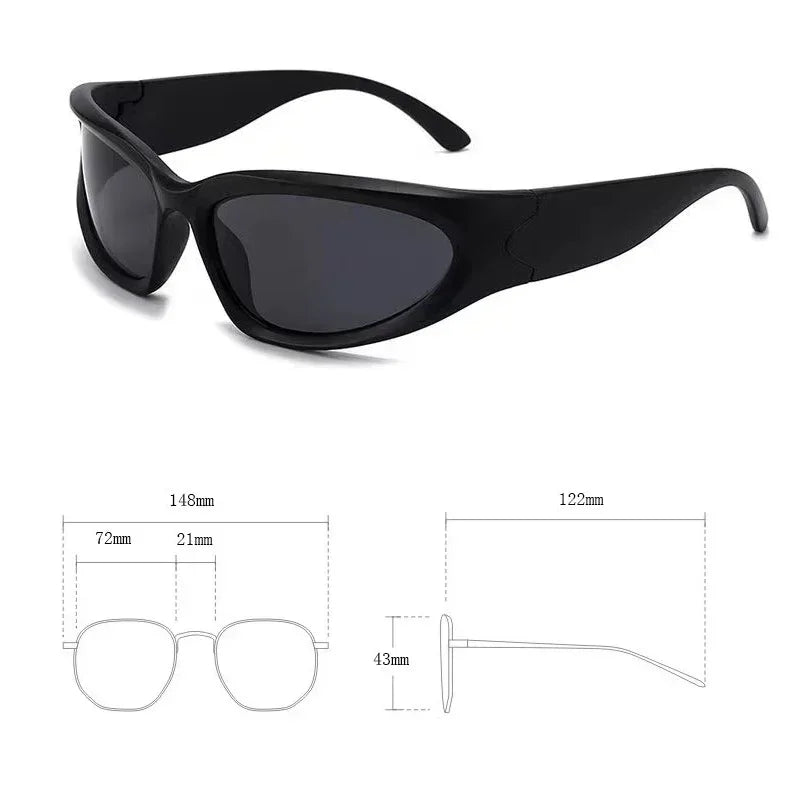 Y2K Sport Cycling Sunglasses | Luxury UV400 Fashion Eyewear Goggles for Men & Women