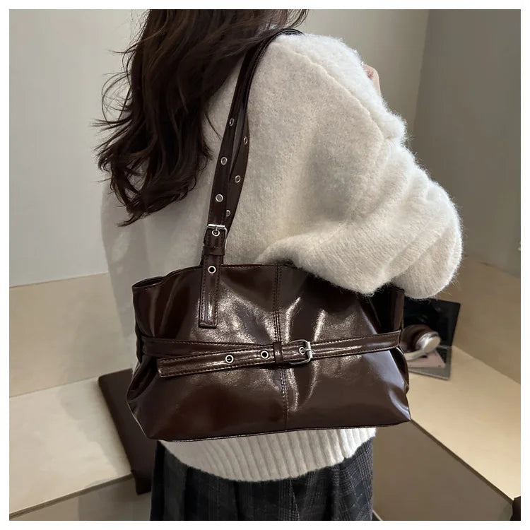 Large Capacity Women's Retro Tote Shoulder Bag