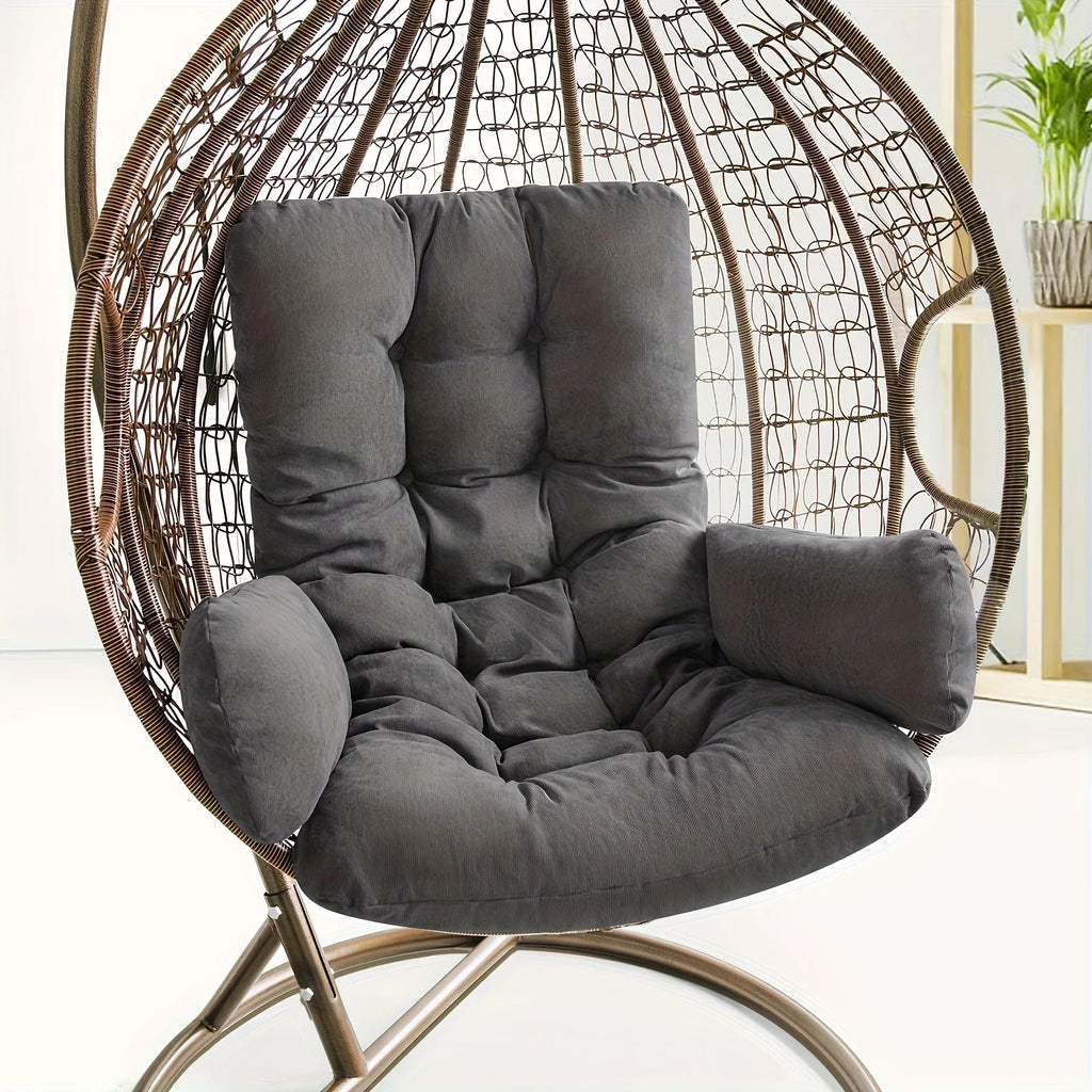 Egg Chair Hammock Cushion — Thick Polyester Seat & Back Pad for Hanging Basket Chairs, Garden & Living Room