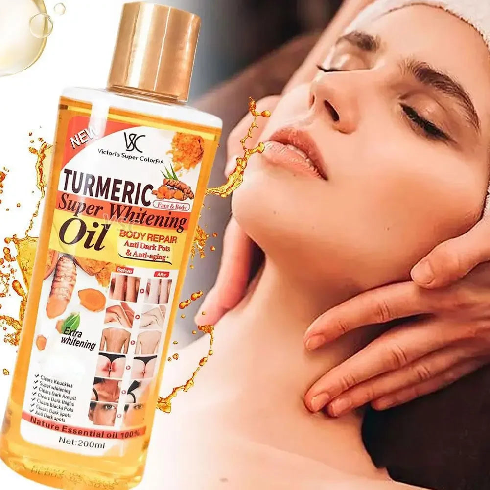 Turmeric Essential Oil — Brightening Facial & Body Massage Oil for Smooth, Glowing Skin