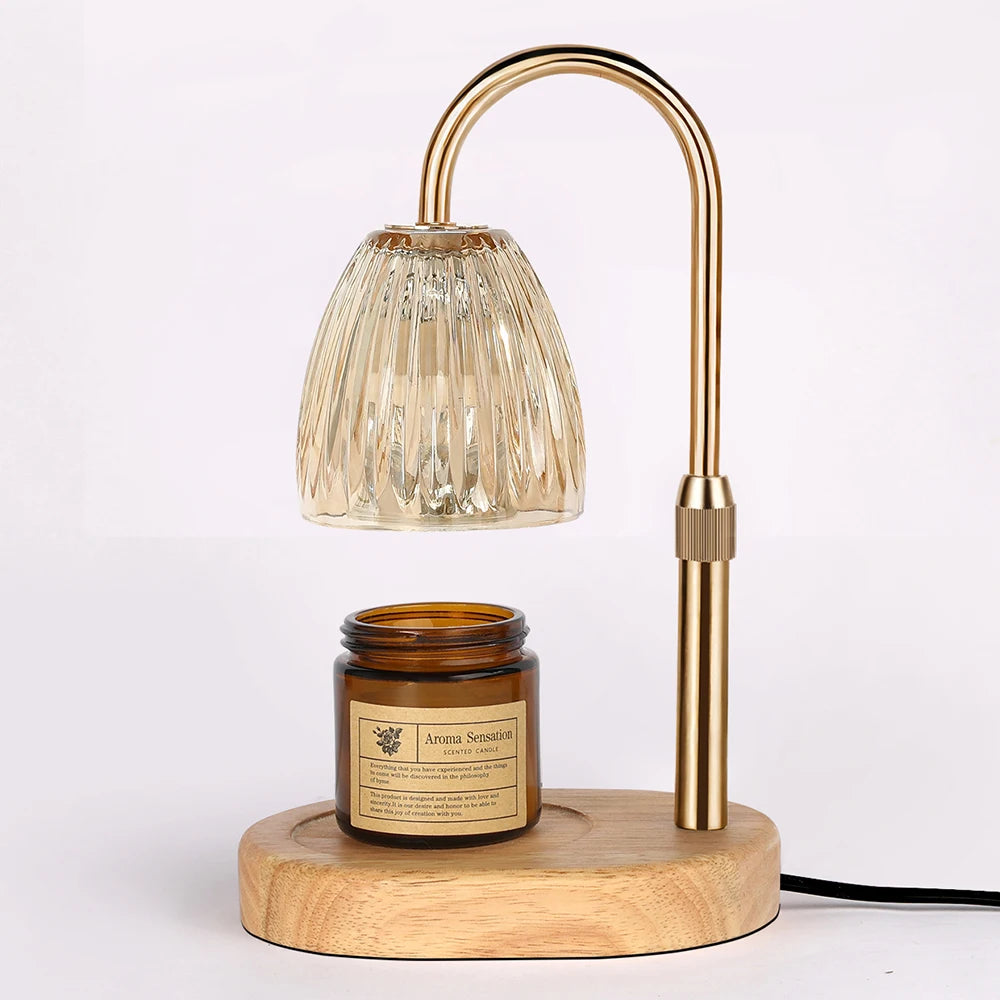 Dimmable 50W Candle Warmer Lamp with Glass Shade