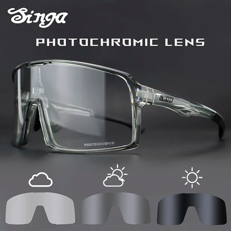 Singa Photochromic Cycling Sunglasses | UV400 Running Bicycle Outdoor Sports Eyewear