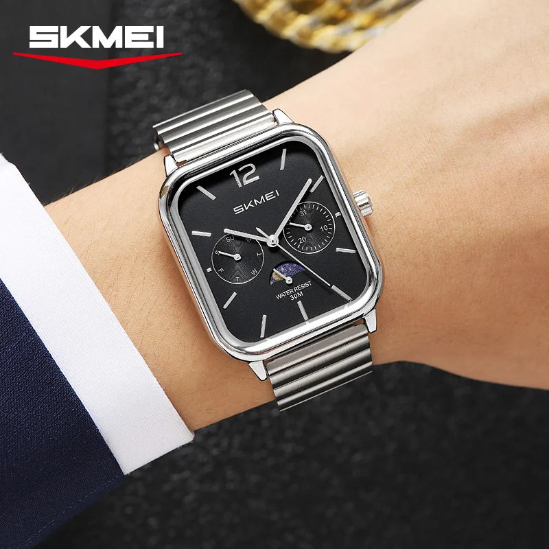 SKMEI Men's Luxury Business Quartz Watch | Waterproof Calendar Week Display Casual Wristwatch