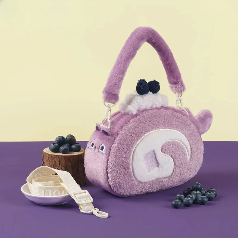 Lolita Plush Crossbody Bag – Sweet Girl Patchwork Tote for Women & Teens