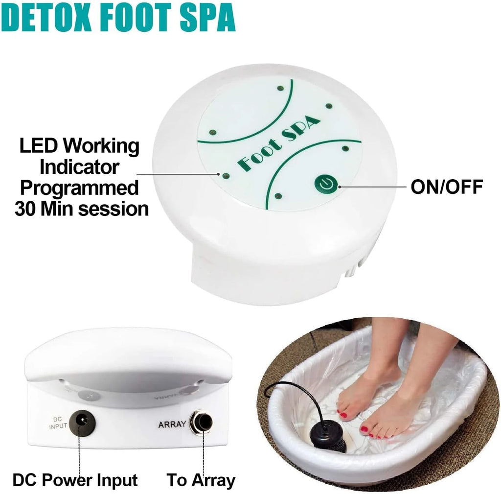 Ionic Foot Spa Bath Detox Machine — Ion Detoxifier Massager for Relaxation & Pedicure
